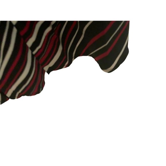 Vintage Fred David Woman Womens Blouse Button Up Shirt 3X Red Black White 3/4 Sl - Picture 7 of 9